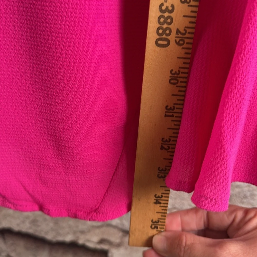 CeCe Fuchsia Ruffle Trim Topsize medium C29 - Picture 5 of 7